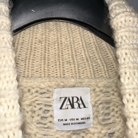 Zara heavy knit wool sweater size M - Picture 2 of 3
